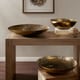 preview thumbnail 2 of 3, INK+IVY Orly Brass Handmade Disk Bowl-Extra Large