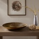 preview thumbnail 1 of 3, INK+IVY Orly Brass Handmade Disk Bowl-Extra Large