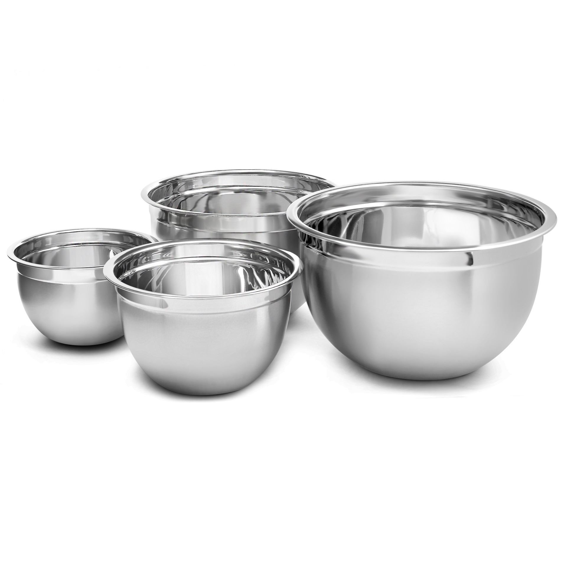 STAINLESS STEEL DEEP MIXING BOWL SET OF 4