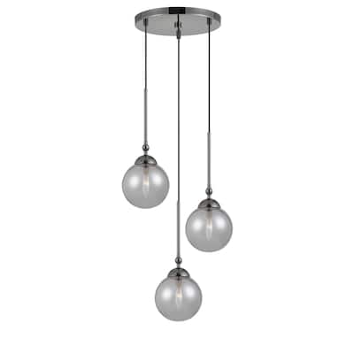 Prato Metal/Glass 3-light 40-watt Chandelier