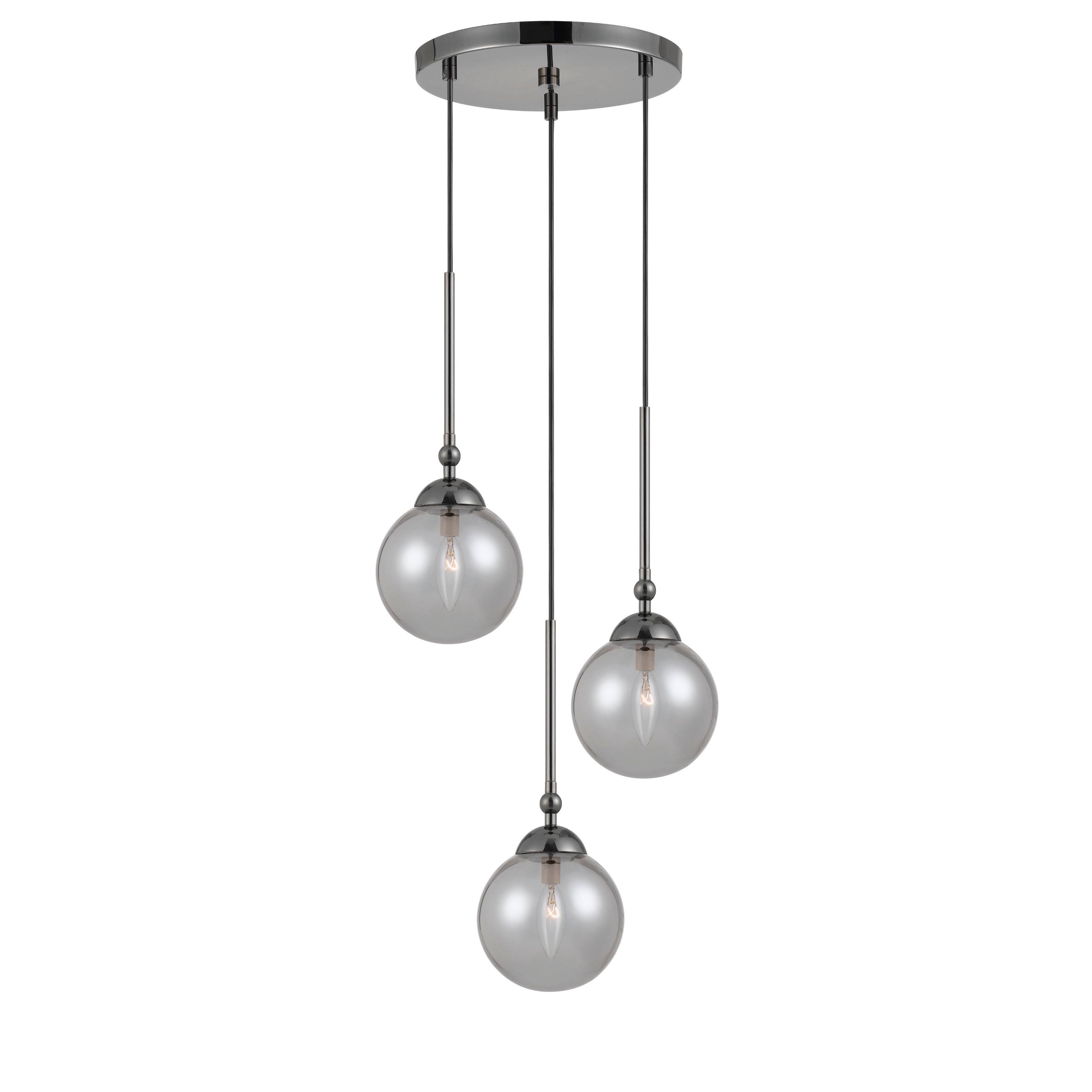 Prato Metal/Glass 3-light 40-watt Chandelier (Chandelier) - Chandeliers For Bedrooms by Overstock.com