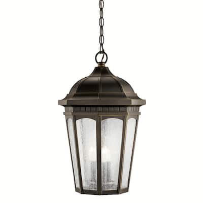 Kichler Lighting Courtyard Collection 3-light Rubbed Bronze Outdoor Pendant