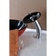 preview thumbnail 9 of 13, ANZZI Chord Series Deco-Glass Vessel Sink in Lustrous Black and Red with Matching Chrome Waterfall Faucet