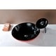 preview thumbnail 10 of 13, ANZZI Chord Series Deco-Glass Vessel Sink in Lustrous Black and Red with Matching Chrome Waterfall Faucet