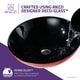 preview thumbnail 11 of 13, ANZZI Chord Series Deco-Glass Vessel Sink in Lustrous Black and Red with Matching Chrome Waterfall Faucet