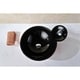 preview thumbnail 3 of 13, ANZZI Chord Series Deco-Glass Vessel Sink in Lustrous Black and Red with Matching Chrome Waterfall Faucet