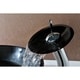 preview thumbnail 7 of 13, ANZZI Chord Series Deco-Glass Vessel Sink in Lustrous Black and Red with Matching Chrome Waterfall Faucet
