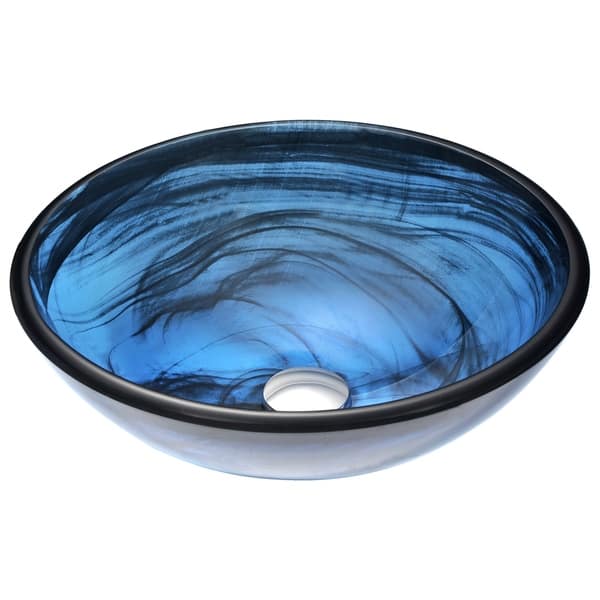 slide 2 of 12, ANZZI Soave Series Deco-Glass Vessel Sink in Sapphire Wisp