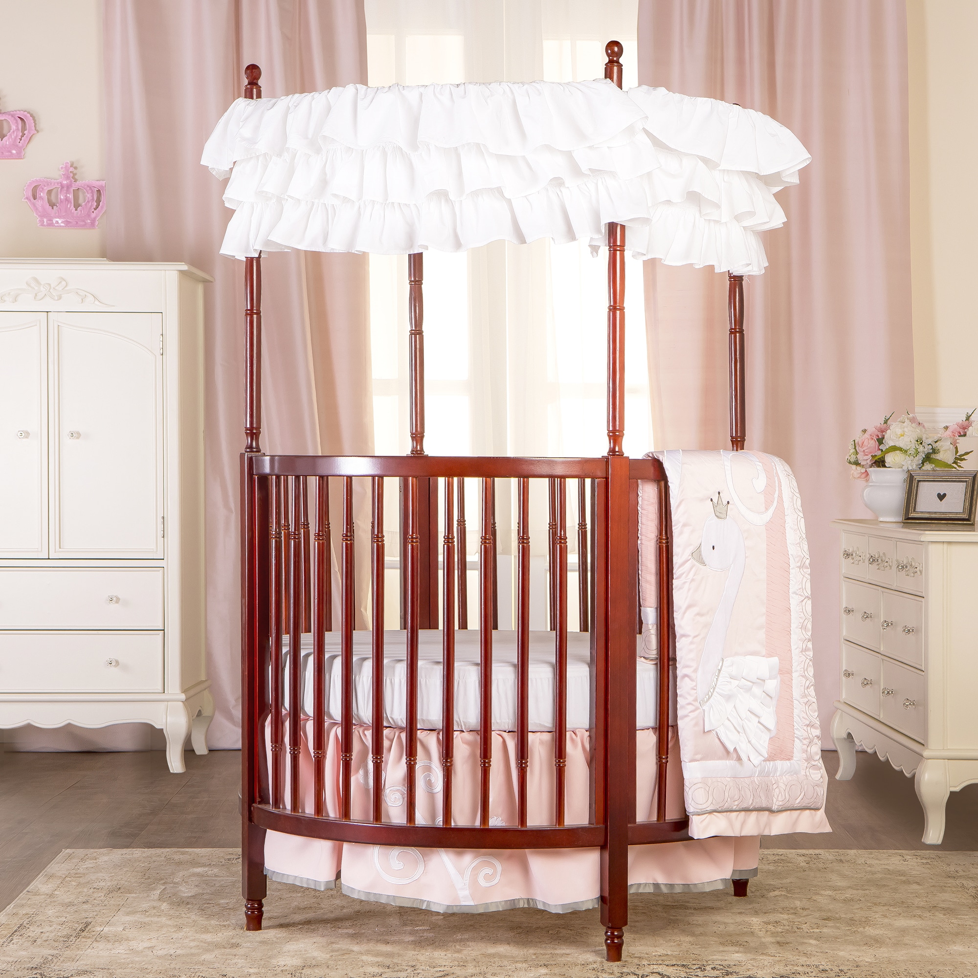 Shop Dream On Me Sophia Posh Circular Crib Espresso Overstock