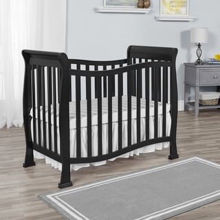 Dream on Me Piper Black Wood 4-in-1 Convertible Mini Crib