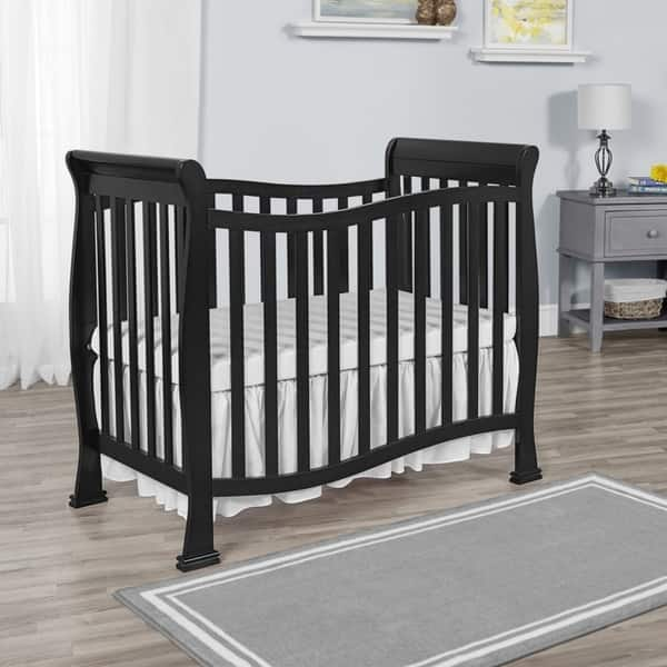 slide 2 of 4, Dream on Me Piper Black Wood 4-in-1 Convertible Mini Crib