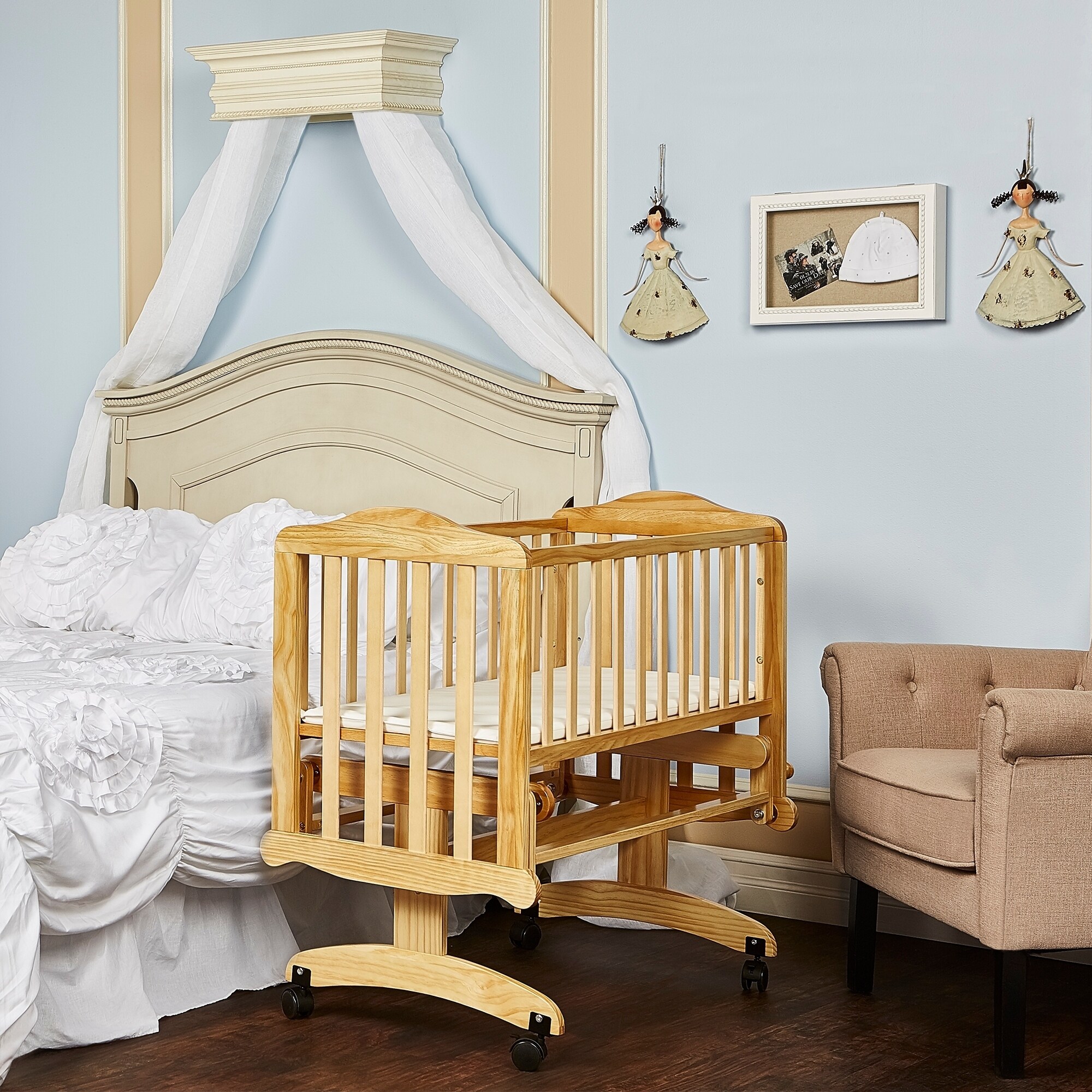 dream on me lullaby cradle glider in storm grey