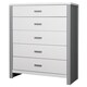 preview thumbnail 2 of 1, Dream On Me Cafeina 5-drawer Dresser - Grey