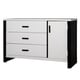 preview thumbnail 3 of 1, Dream On Me Cafeina White Wood 3-drawer Dresser Combo