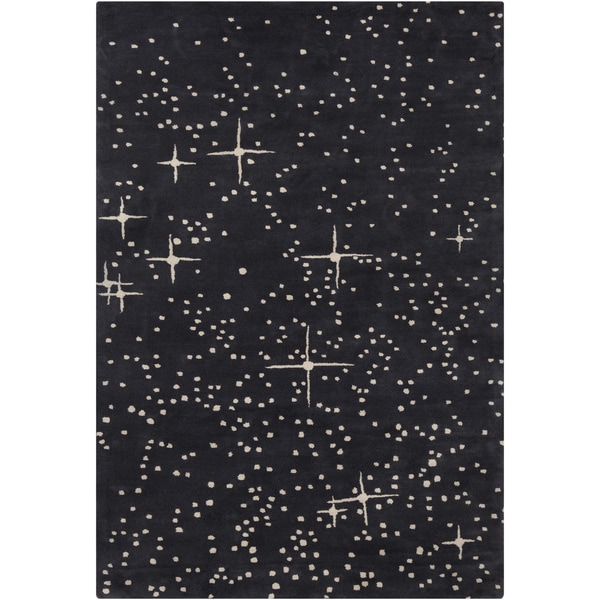 Artist's Loom Hand-Tufted Contemporary Dots Pattern Wool Rug (8'x10')