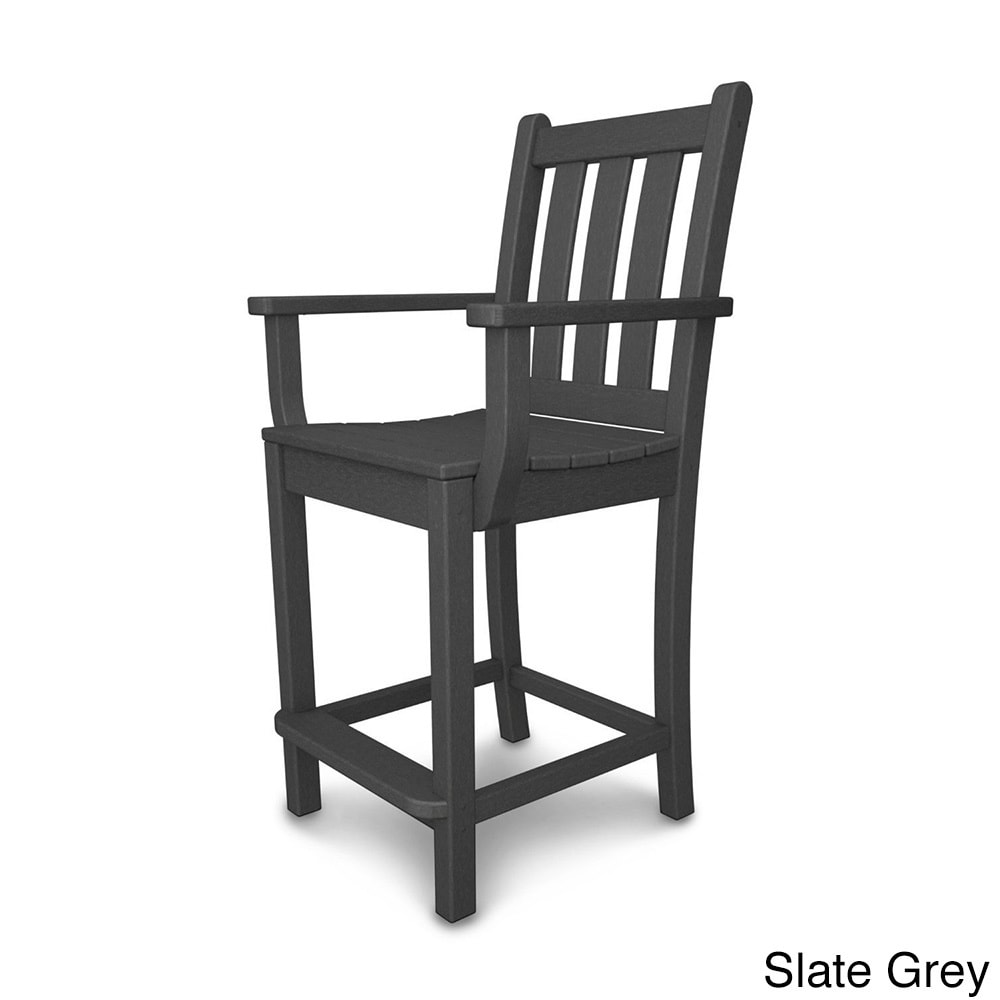POLYWOOD Garden Counter-Height Arm Chair