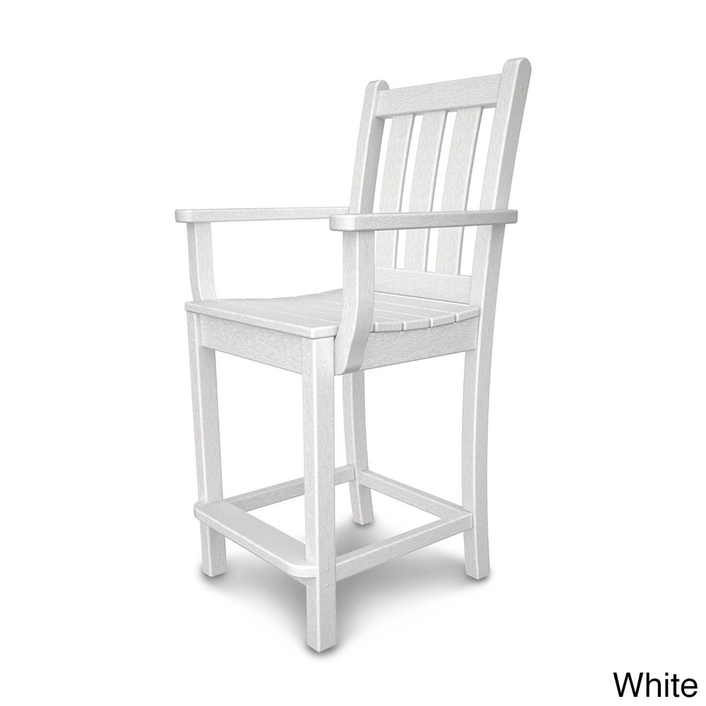 POLYWOOD Garden Counter-Height Arm Chair