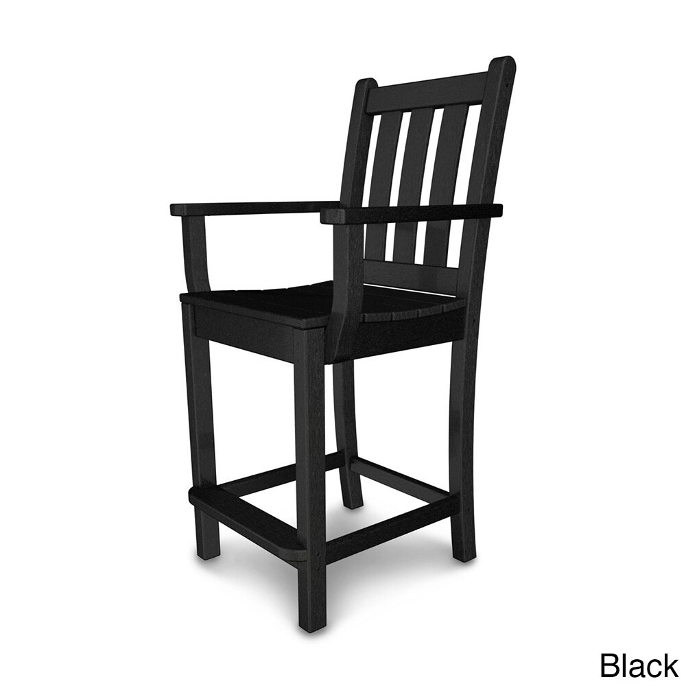 POLYWOOD Garden Counter-Height Arm Chair