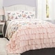 preview thumbnail 11 of 9, Lush Decor Flutter Butterfly 3-piece Quilt Set Pink - Full - Queen