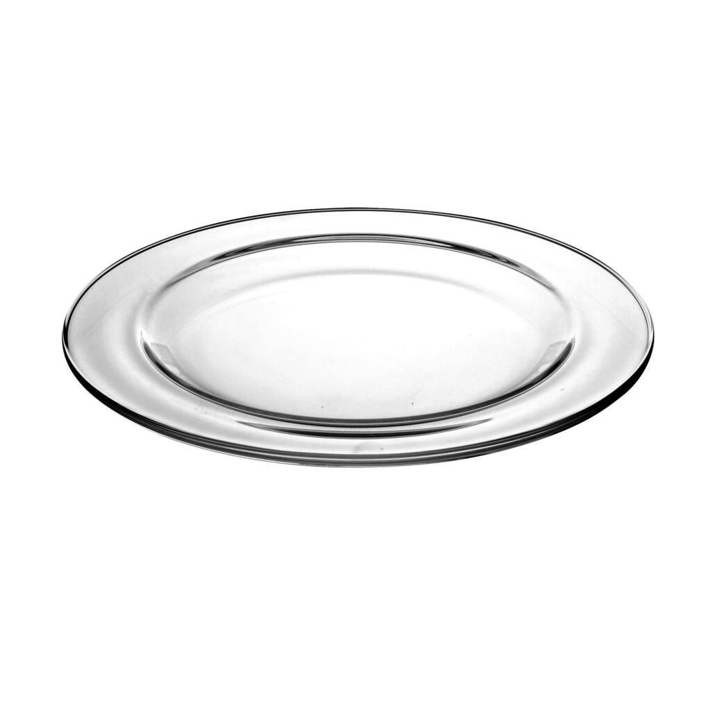 Majestic Gifts Clear Glass Plate (Pack of 6)