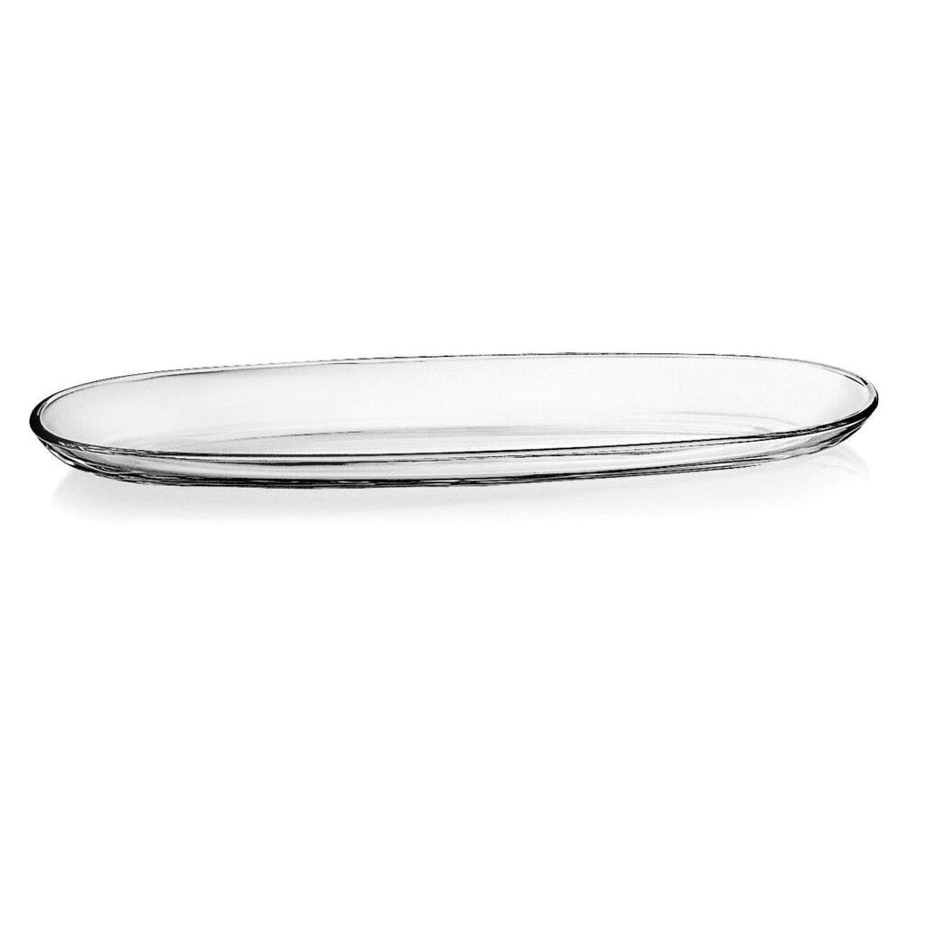 Majestic Gifts Clear Glass Oval Plate