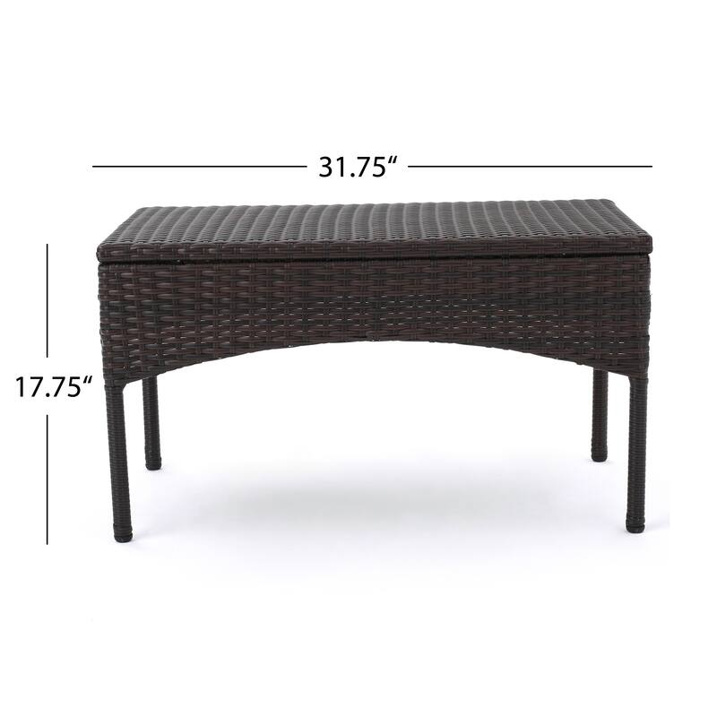 Cancun Outdoor 4-piece Wicker Chat Set by Christopher Knight Home