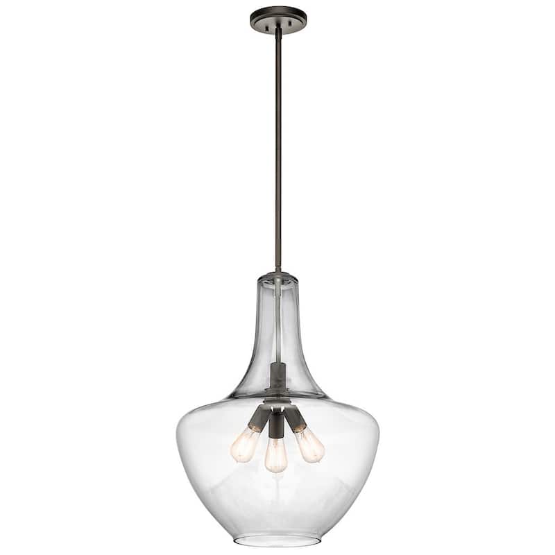 Kichler Lighting Everly Collection 3-light Olde Bronze Pendant 20 inch Diameter