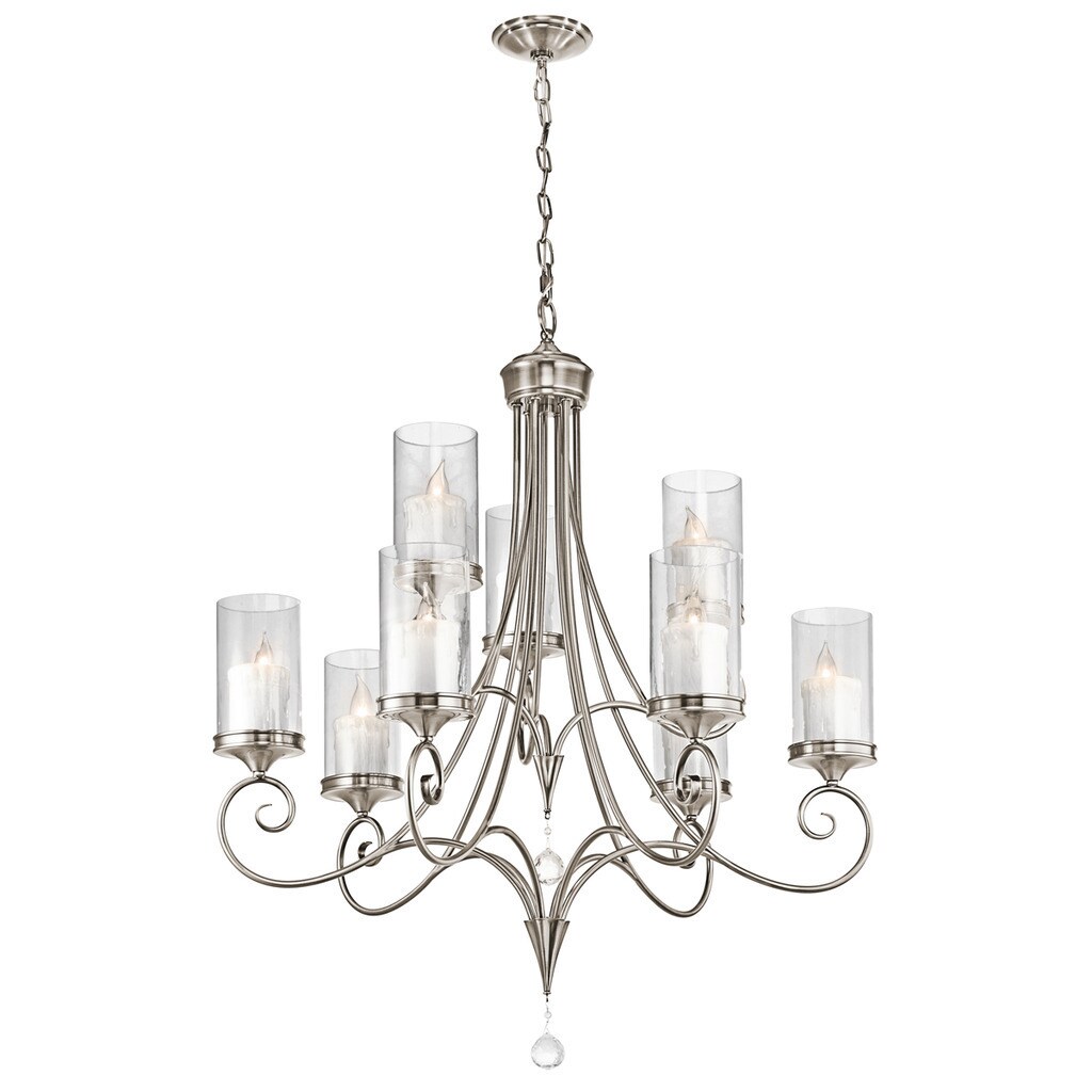 Kichler Lighting Lara Collection 9-light Classic Pewter Chandelier - Chandeliers For Bedrooms by Overstock.com