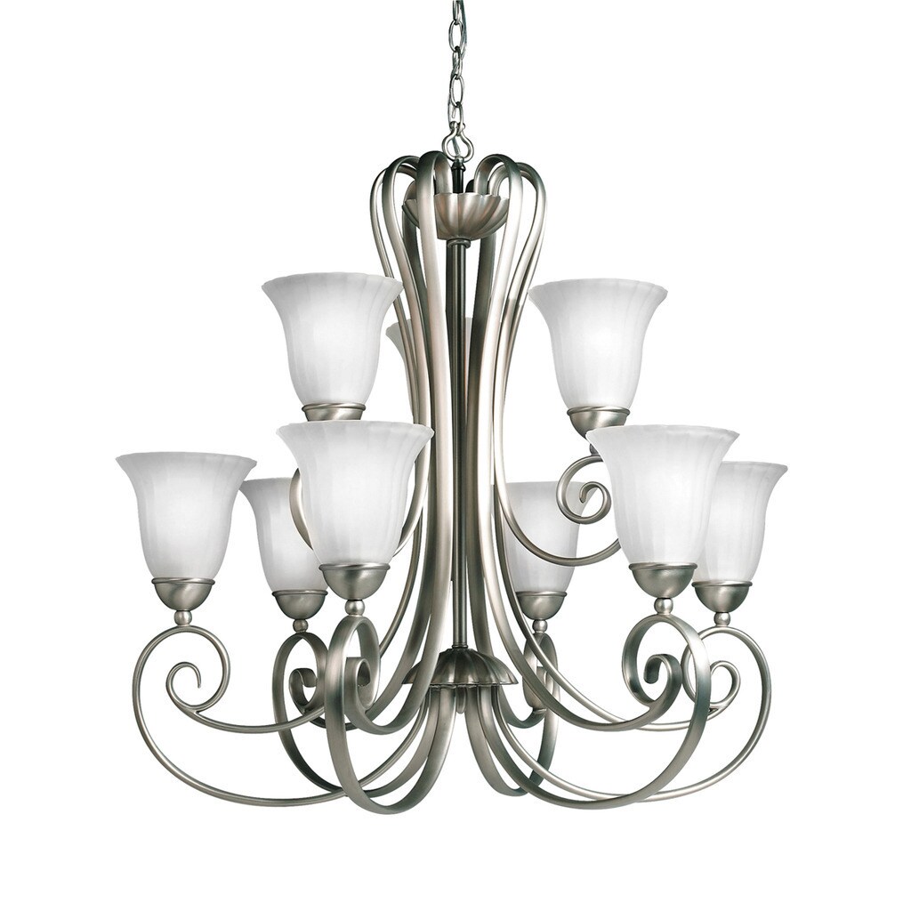 Kichler Lighting Willowmore Collection 9-light Brushed Nickel Chandelier - Chandeliers For Bedrooms by Overstock.com