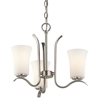 Kichler Lighting Armida Collection 3-light Brushed Nickel Mini Chandelier