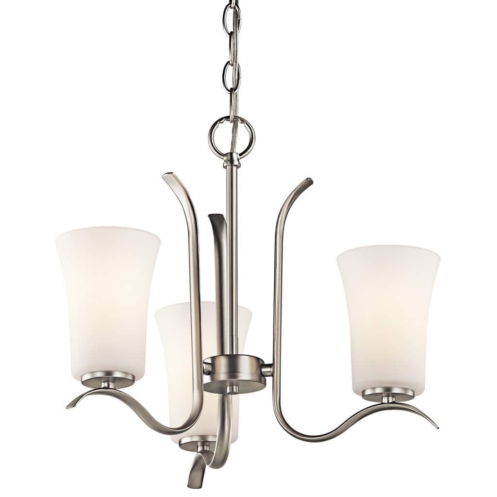 Kichler Lighting Armida Collection 3-light Brushed Nickel Mini Chandelier