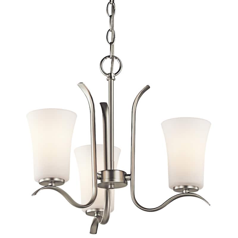 Kichler Lighting Armida Collection 3-light Brushed Nickel Mini Chandelier