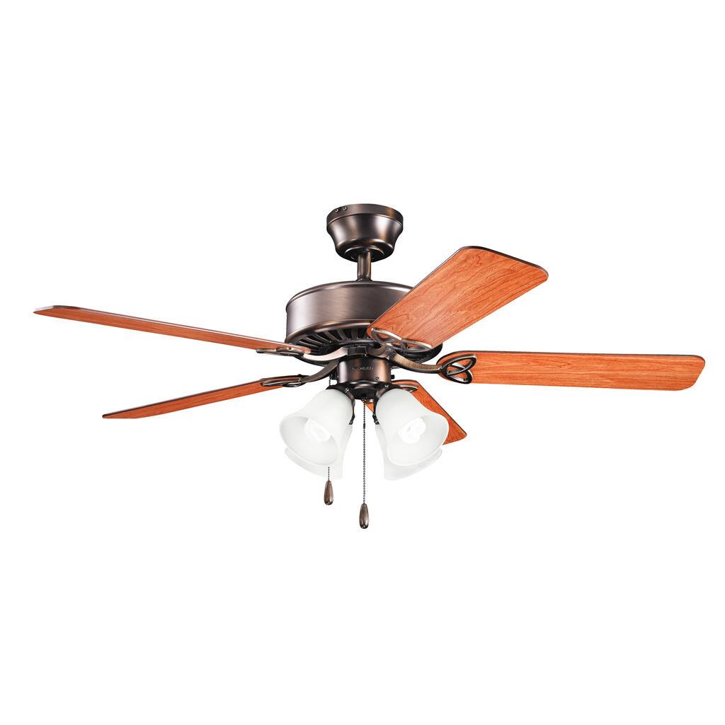 Kichler Lighting Renew Premier Collection 50-inch Oil Brushed Bronze Ceiling Fan w/Light - Oil Brushed Bronze