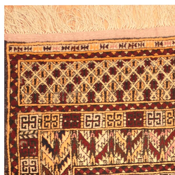 Handmade Herat Oriental Afghan Tribal Turkoman Wool & Silk