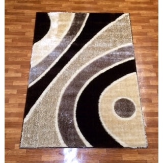 Gloria Brown Polypropylene Machine-made Shaggy Area Rug (5' x 8') - Bed ...