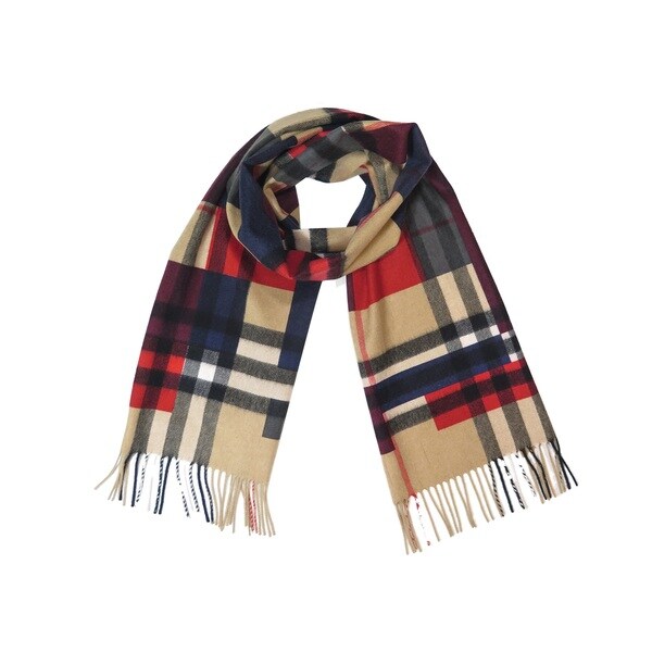 burberry colorblock reversible check cashmere scarf