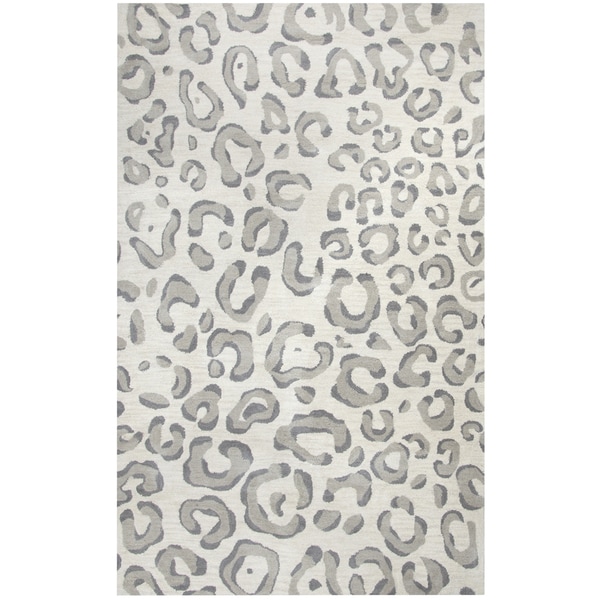 Rizzy Home Valentino Grey Hand-tufted Wool Rug (5' x 8')