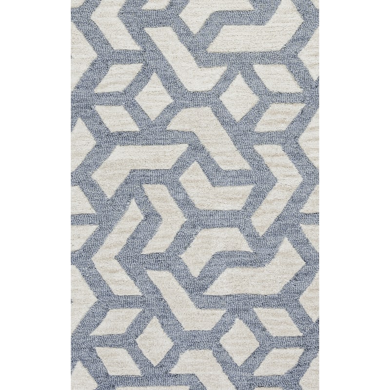 Berlin Collection Grey Geometric Rug