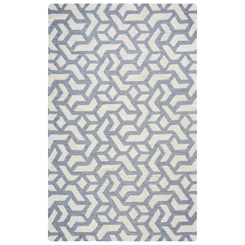 Berlin Collection Grey Geometric Rug