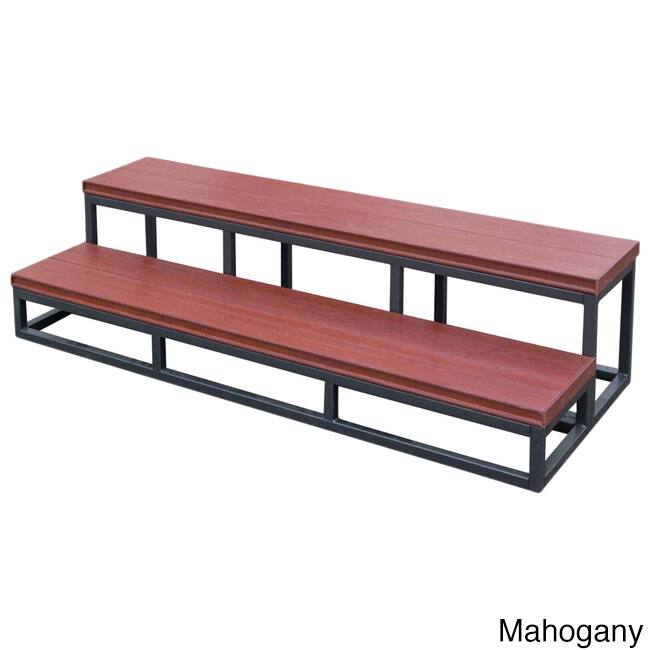 Cal Metro Plastic and Metal 2-tier Spa Step - Red