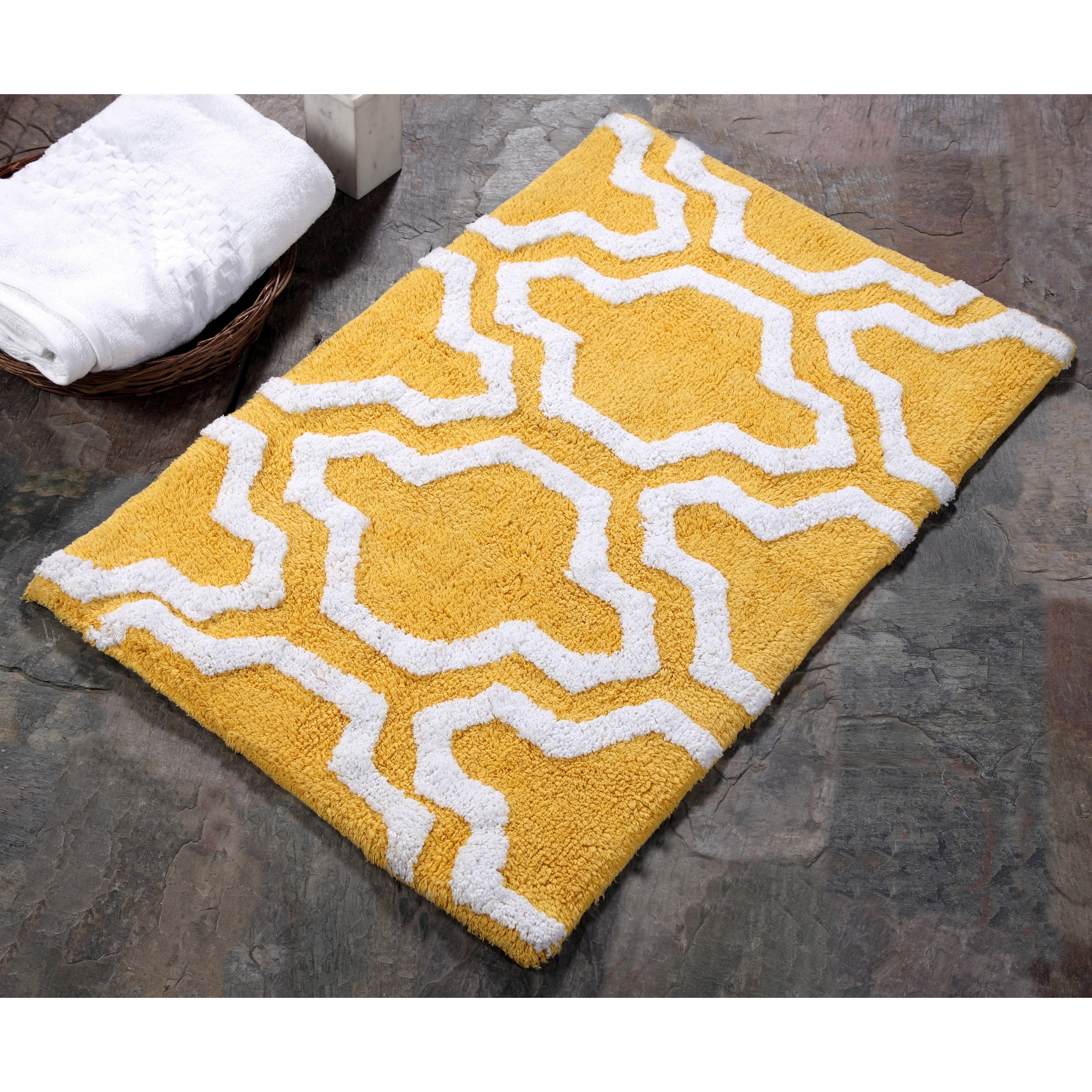 Yellow Bath Rugs & Mats - Bathroom, Bed & Bath