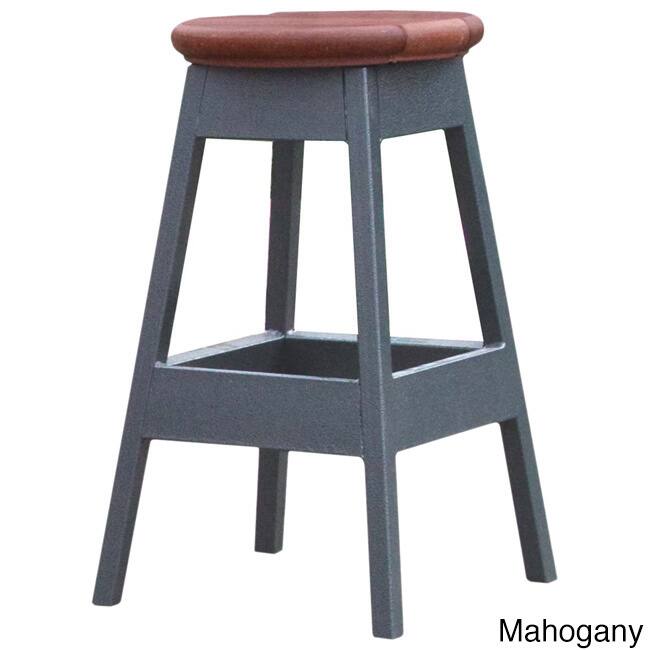 Cal Flame Mahogany 14-inch x 14-inch x 24-inch Bar Stool - Red