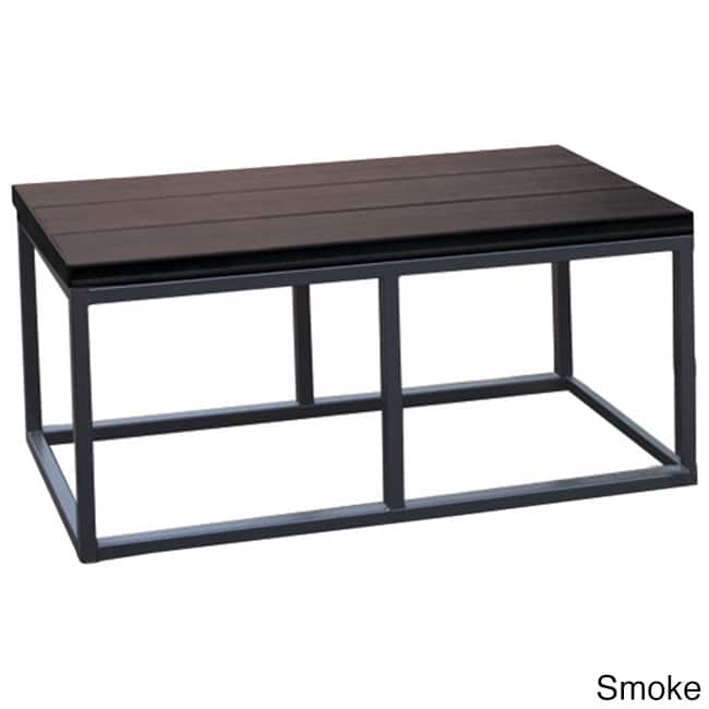 Cal Metro Smoke Metal and Plastic 16.5-inch x 36-inch x 18-inch Spa Bench - Brown