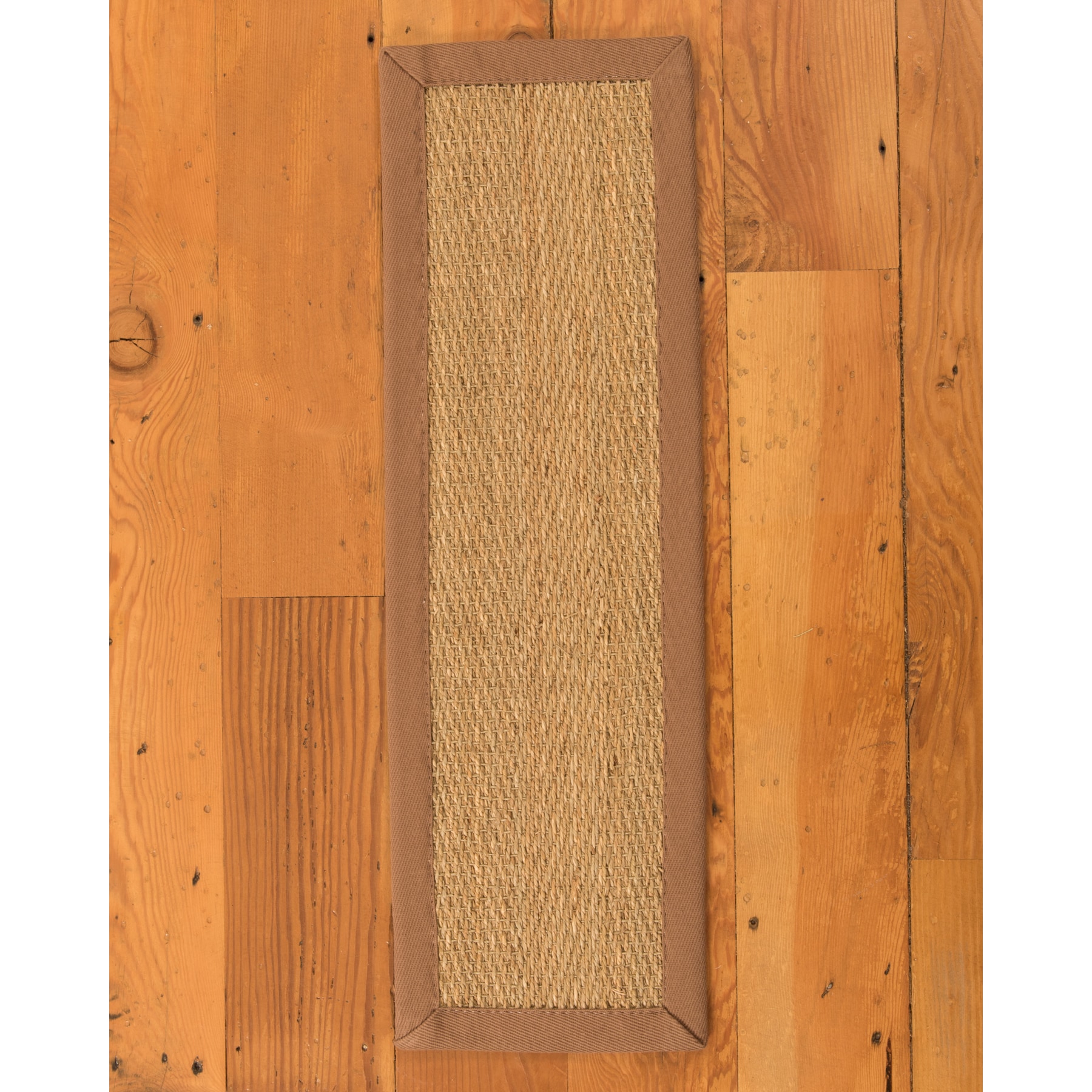 Handcrafted Costa Rica Seagrass Carpet Stair Treads - Malt (Set of 13) -  13PC (9\, image size:1800x1800