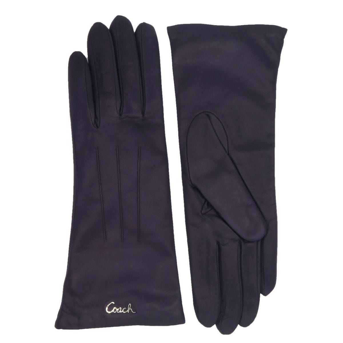 plum leather gloves