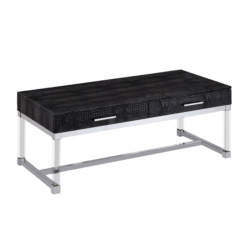 Furniture of America Jill Modern 47-inch Crocodile 2-drawer Coffee Table