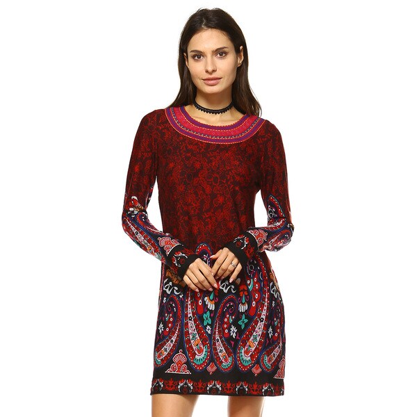 embroidered sweater dress