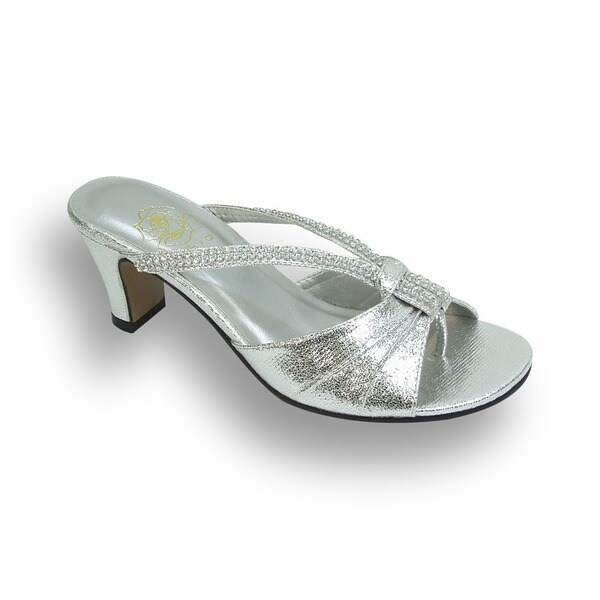 extra wide silver sandals