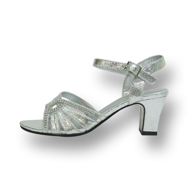 silver heels size 11 wide