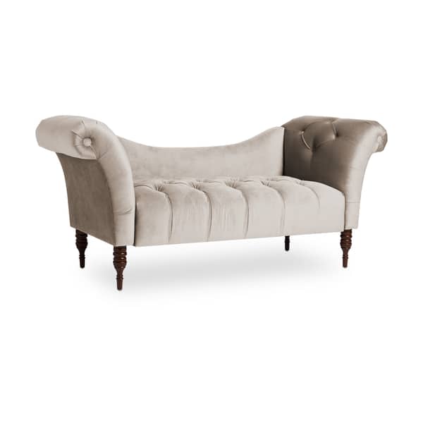 Shop Skyline Furniture Custom Tufted Twill Settee Sofa N A Shop Skyline Furniture Custom Tufted Twill Settee Sofa N A